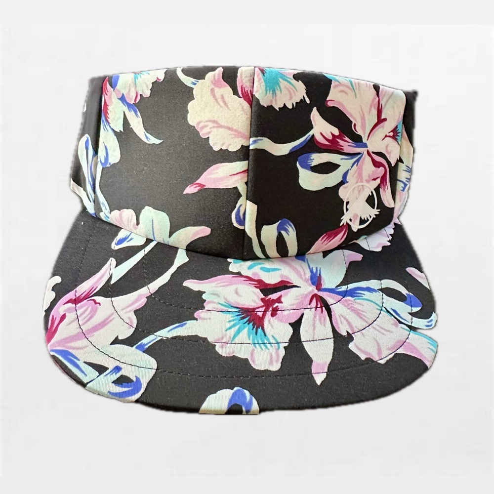 Kea Peak Hawaiian flower trucker visor